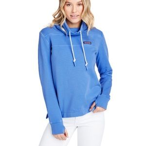 Garment Dyed Relaxed Funnel Neck Shep Shirt Sz XS